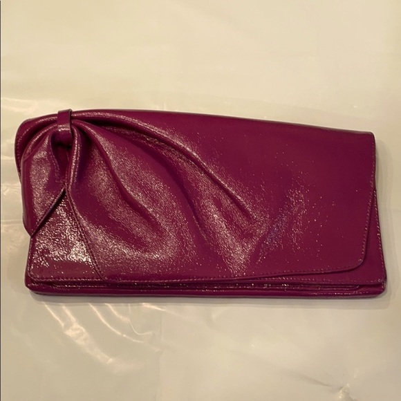 Gorgeous Nordstrom Patent Leather Plum Clutch—NWT! - Picture 1 of 9
